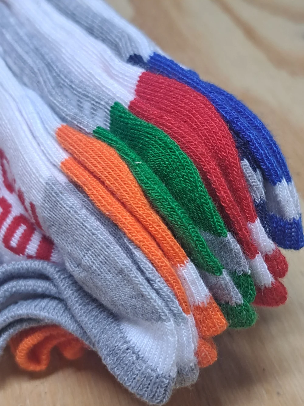 Faded Glory Boy's No-Show Sock 6-Pack - Multicolor Football Theme Medium 7.5-3.5